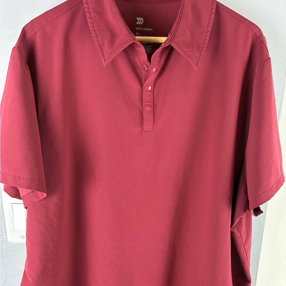 All in Motion Men's Burgundy Polo Shirt